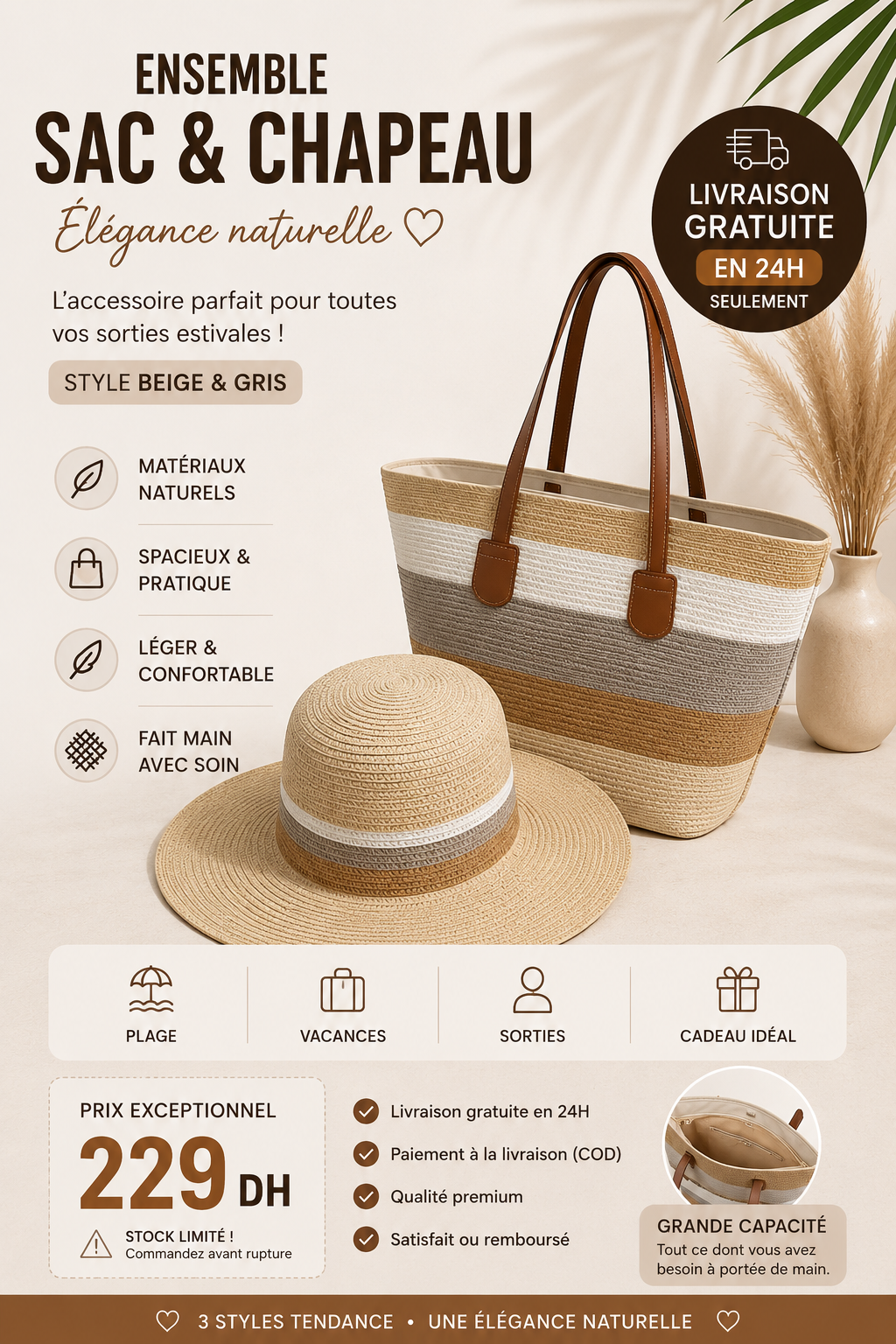 Ensemble Sac et Chapeau 👜👒